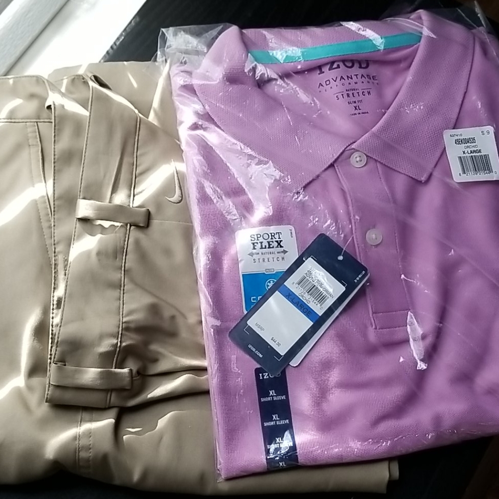 Izod Advantage slim fit XL Orchid color - Picture 4 of 6
